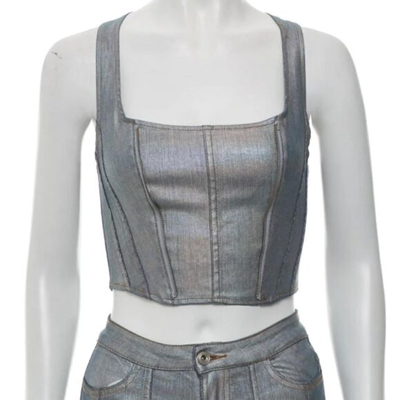I.AM.GIA metallic corset top, xs - Picture 8 of 9